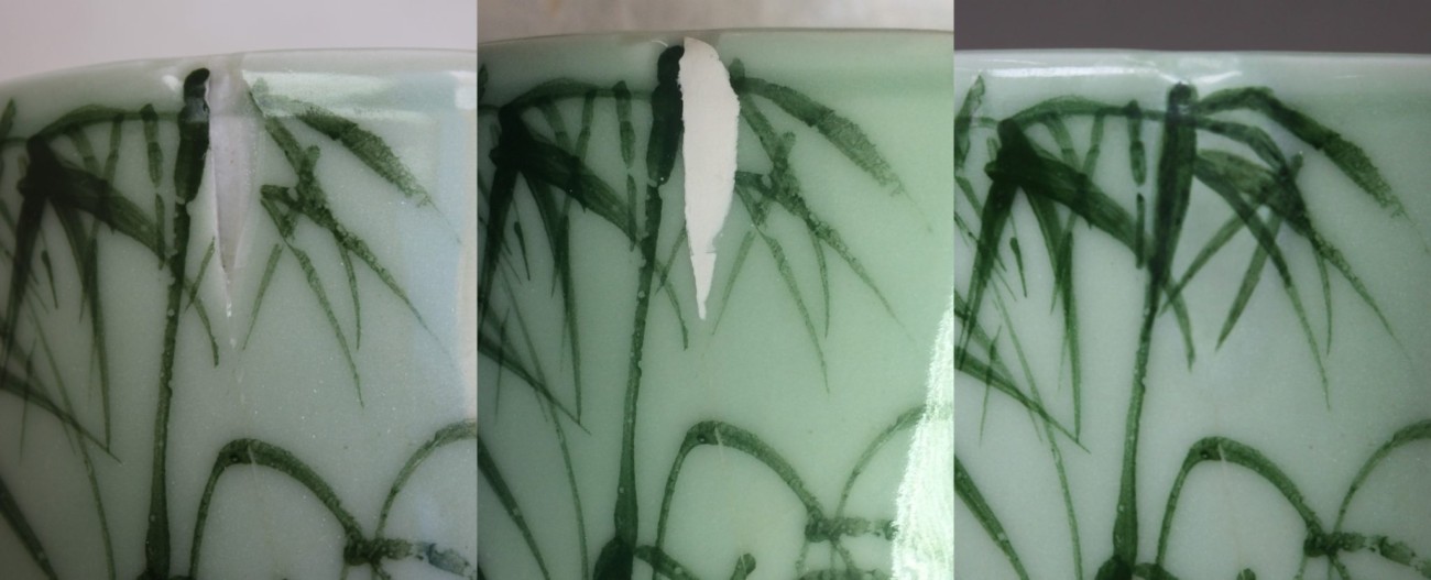 Restauration d’un vase en porcelaine