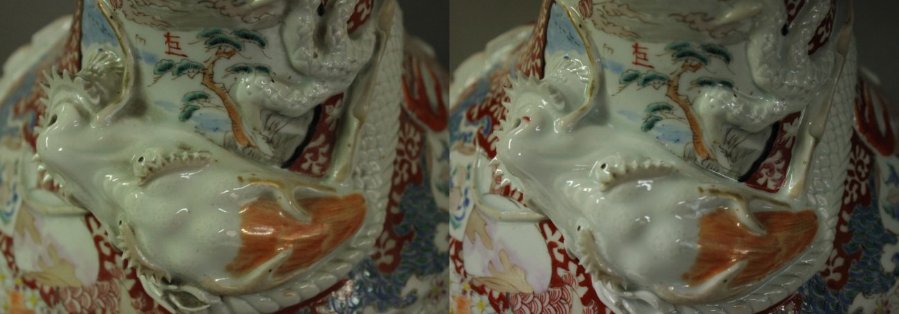 Restauration d’un vase au Dragon en porcelaine de Chine
