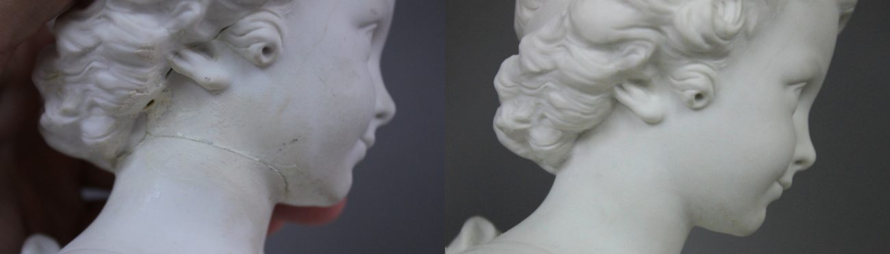Restauration d’un buste de Cupidon par Agathon Léonard