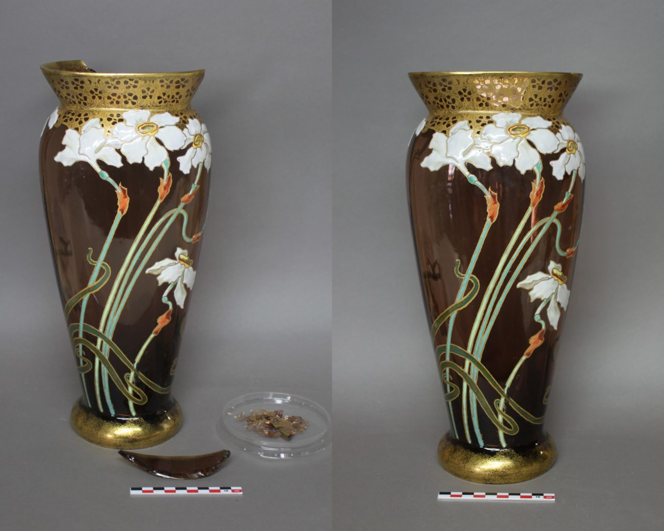 Vase en cristal émaillé de Théodore Legras
