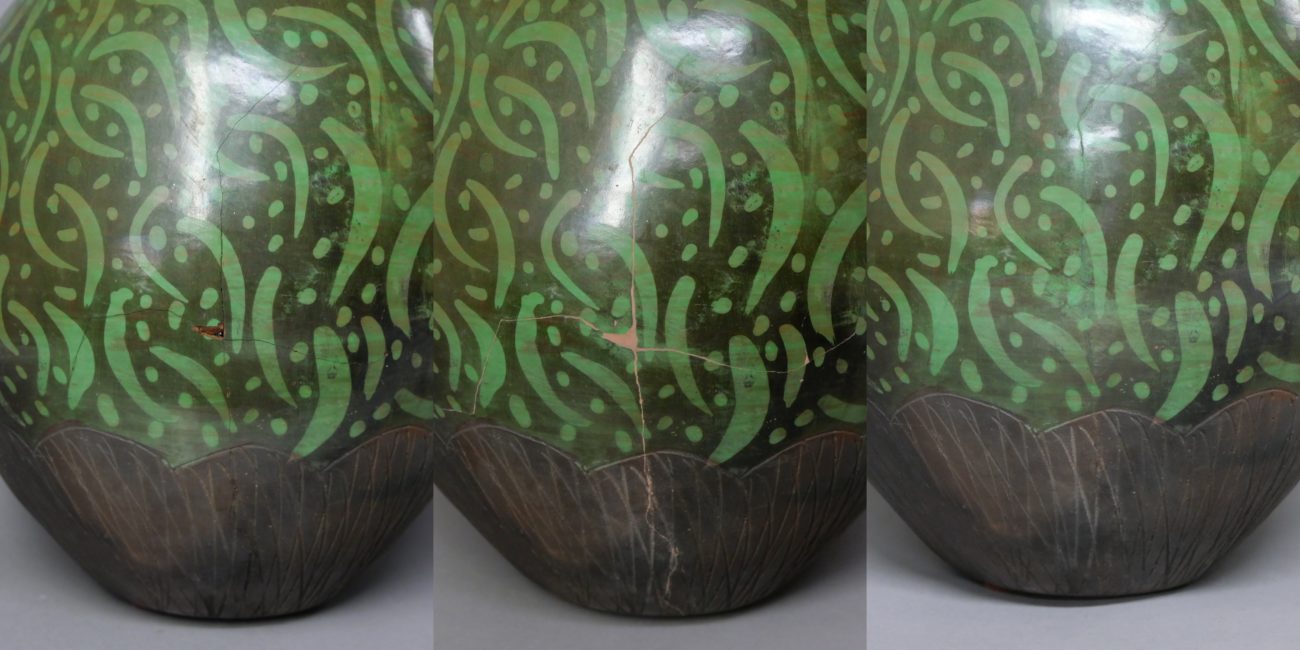 Restauration d’un vase en terre cuite à décor peint – Victor ALBAN