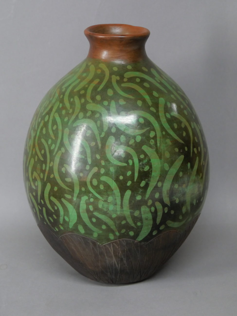 Vase en terre cuite à décor peint, Victor ALBAN - Chuiucanas