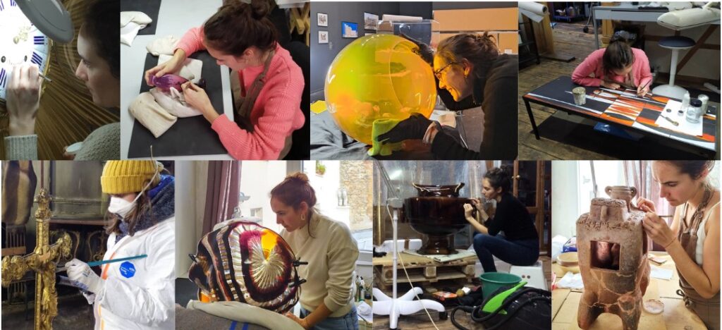 Restauration de céramique (porcelaine, grès, faïence et terre cuite), mais aussi de verre et d’émail